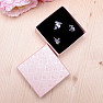 Paper gift box pink for rings and earrings 7.5 x 7.5 cm