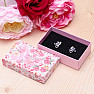 Paper gift box pink pink for rings and earrings 8 x 5 cm