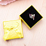 Paper gift box yellow for rings 5 x 5 cm