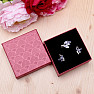 Paper gift box red for rings and earrings 7.5 x 7.5 cm