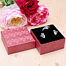 Paper gift box red for rings and earrings 7.5 x 7.5 cm