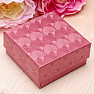 Paper gift box red for rings and earrings 7.5 x 7.5 cm