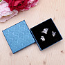 Paper gift box blue for rings and earrings 7.5 x 7.5 cm