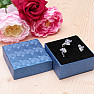 Paper gift box blue for rings and earrings 7.5 x 7.5 cm