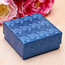 Paper gift box blue for rings and earrings 7.5 x 7.5 cm