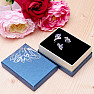 Paper gift box with flower for rings and earrings 9 x 6.8 cm