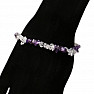 Crystal and amethyst chopped bracelet