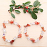 Crystal and chopped carnelian bracelet