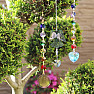 Angel and heart Feng Shui curtain to the window of metal and rainbow crystal