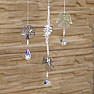 Angel and heart Feng Shui window curtain made of metal and rainbow crystals