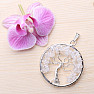 Quartz crystal pendant Tree of life