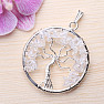 Quartz crystal pendant Tree of life