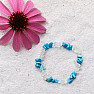 Crystal and Turquoise Chopped Bracelet