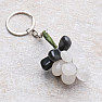 Keychain with crystal and agate