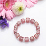 Cut strawberry crystal and seed beads bracelet RB Design 136