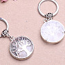 Keychain with crystal and tree of life