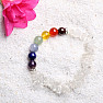 Chakra bracelet cut crystal and seven beads