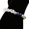 Chakra bracelet cut crystal and seven beads