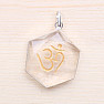 Hexagram crystal pendant with Om symbol