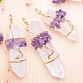 Crystal crystal pendant with amethyst