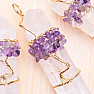 Crystal crystal pendant with amethyst