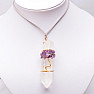 Crystal crystal pendant with amethyst