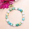 Jadeite and cracked crystal bracelet RB Design 129