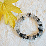 Crystal with tourmaline disc bracelet