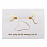 Massage roller and gua sha crystal heart shape gift set