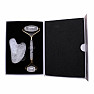 Massage roller and gua sha crystal heart shape gift set