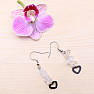 Crystal earrings stainless steel with stones and hearts