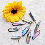 Titanium aura crystal crystal pendant