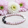 Kunzite luxury beaded bracelet with lava