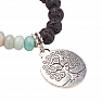 Lava Stone Bracelet with Amazonite and Tree of Life