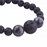 Lava stone and labradorite beaded bracelet