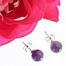 Amethyst earrings balls