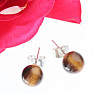 Tiger eye ball earrings