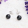 Onyx ball earrings