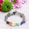 Labradorite bracelet chopped chakra with lava