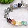 Labradorite bracelet chopped chakra with lava