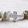 Labradorite bracelet chopped with a zircon cross