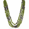 Olivine and labradorite necklace chopped four rows