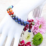 Lapis lazuli chakra bracelet double with Shamballa clasp