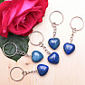 Key ring with lapis lazuli heart size M