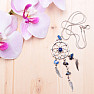 Lapis lazuli dream catcher pendant on chain