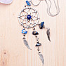 Lapis lazuli dream catcher pendant on chain