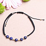 Lapis lazuli fashion bracelet with Shamballa clasp