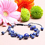 Lapis lazuli bead bracelet with Shamballa clasp