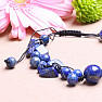 Lapis lazuli bead bracelet with Shamballa clasp