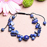 Lapis lazuli bead bracelet with Shamballa clasp